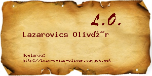 Lazarovics Olivér névjegykártya